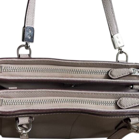 Coach Textured Leather Christie Carryall Tote Satchel Cross Body Purse - Picture 6 of 8